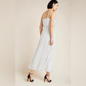 WD.NY White and Black Polka Dot Backless Dress